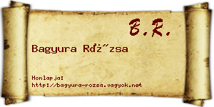 Bagyura Rózsa névjegykártya